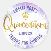 Quinceñera Lila Wasserbad Lido di Lugano Runder Aufkleber (Vorderseite)