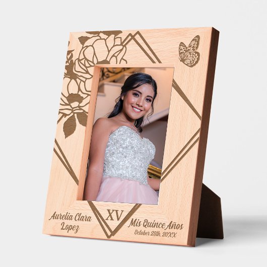 Quinceñera Mis XV 15 Geätzte Rahmen