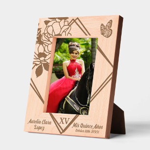 Quinceñera Mis XV 15 Geätzte Rahmen