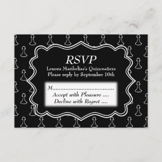 Quincenera RSVP Karte