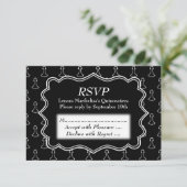 Quincenera RSVP Karte (Stehend Vorderseite)