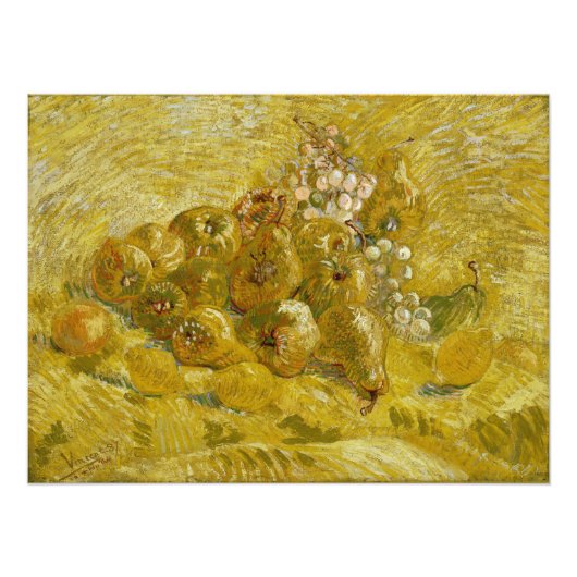 Quinces Lemons Birnen Trauben von Van Gogh Fotodruck (Vorne)