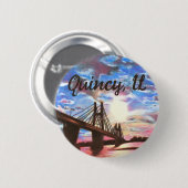 Quincy Bridge Sunset Button (Vorne & Hinten)