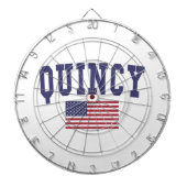 Quincy IL US-Flagge Dartscheibe (vorne)