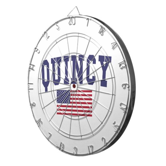 Quincy IL US-Flagge Dartscheibe (Vorderseite rechts)