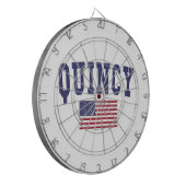 Quincy IL US-Flagge Dartscheibe (Vorderseite Links)
