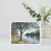 Quincy, Illinois, am Mississippi River Postkarte (Stehend Vorderseite)