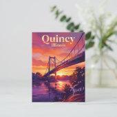 Quincy, Illinois Illinois Postkarte (Stehend Vorderseite)