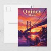 Quincy, Illinois Illinois Postkarte (Vorne/Hinten)
