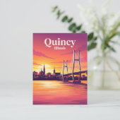 Quincy Illinois Postkarte (Stehend Vorderseite)