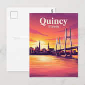 Quincy Illinois Postkarte (Vorne/Hinten)