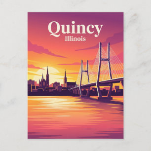 Quincy Illinois Postkarte