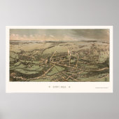 Quincy, MA Panoramic Map - 1877 Poster (Vorne)