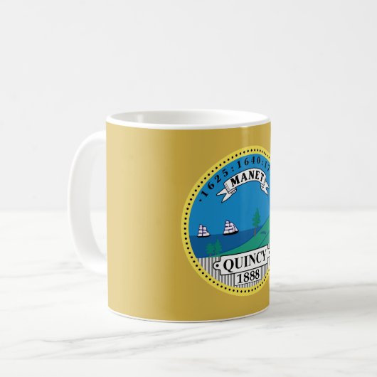 Quincy Massachusetts Kaffeetasse (Vorderseite Links)