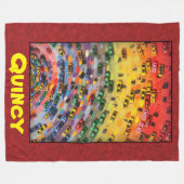 Quincy - Rot Fleecedecke (Vorderseite (Horizontal))