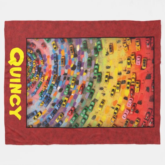 Quincy - Rot Fleecedecke (Vorderseite (Horizontal))