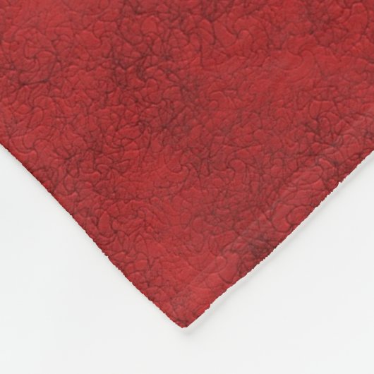 Quincy - Rot Fleecedecke (Ecke)