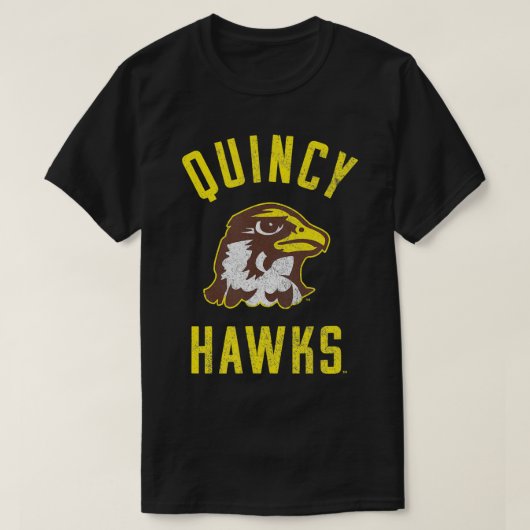 Quincy University Hawks großer T - Shirt (Design vorne)
