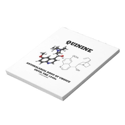 Quinine antimalariale Droge of Choice bis in die 1 Notizblock (Rotiert)