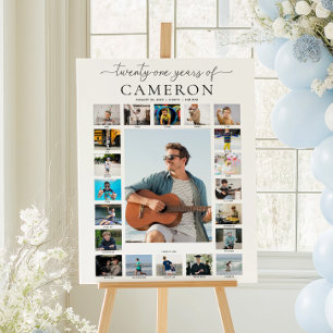 Quinn 21. Geburtstag Foto-Zeitstrahl Poster