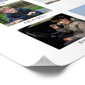 Quinn 21st Birthday Photo Timeline Poster (Ecke)