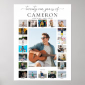 Quinn 21st Birthday Photo Timeline Poster (Vorne)