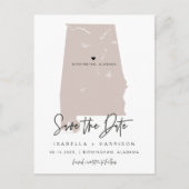 QUINN- Alabama Save the Date (bewegliches Herz) Postkarte (Vorderseite)