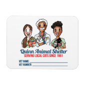 Quinn Animal Shelter vet info-Magnet Magnet (Horizontal)