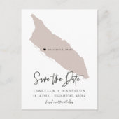 QUINN Aruba Karte Save the Date *Bewegliches Herz! (Vorderseite)