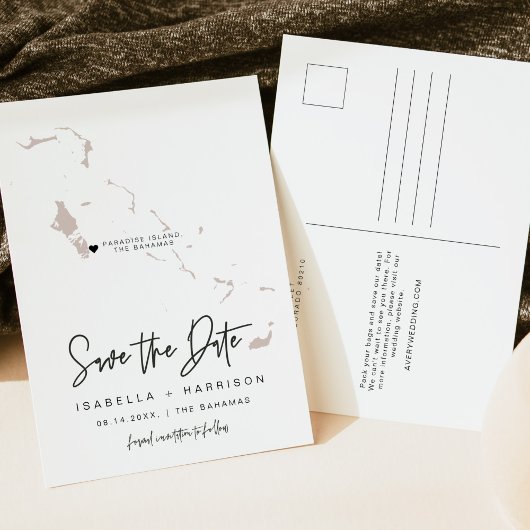 QUINN Bahamas Karte Save the Date *Bewegliches Her