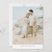 Quinn Blush Pink Aruba Map Foto Save the Date Einladung (Rückseite)