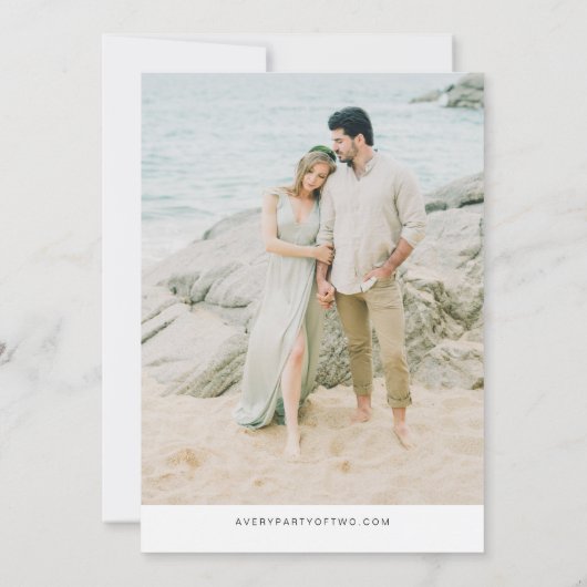 Quinn Blush Pink Aruba Map Foto Save the Date Einladung (Rückseite)