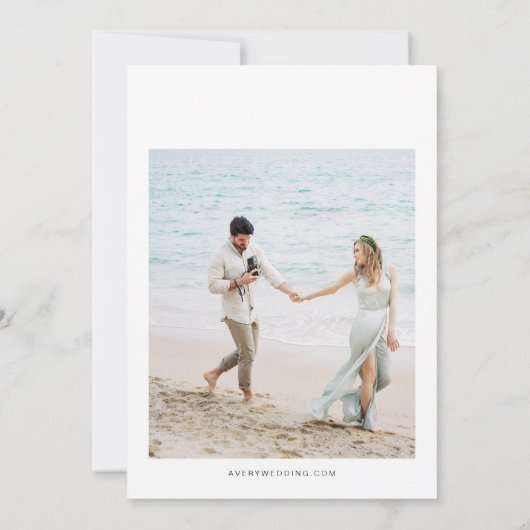 QUINN Blush Rhode Island Gepäckmarke Save the Date Einladung (Rückseite)