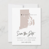 QUINN Blush Rhode Island Save the Date Postkarte (Vorderseite)
