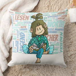Quinn - Buch lesen Kissen