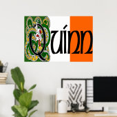 Quinn Celtic Dragon Print Poster (Heimbüro)