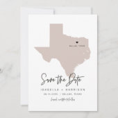 QUINN Dallas Texas Blush Pink Save the Date Karte (Vorderseite)