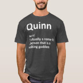 QUINN Definition Personalized Name Funny Gift T-Shirt (Vorderseite)