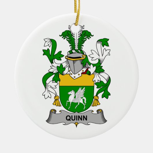 Quinn-Familienwappen Keramik Ornament (Vorne)