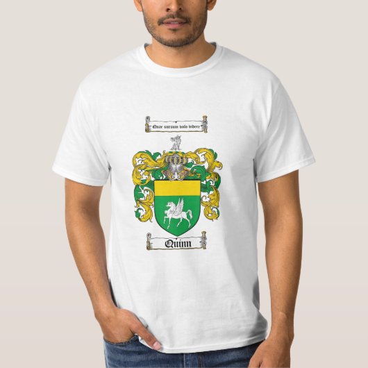 Quinn-Familienwappen - Quinn-Wappen T-Shirt (Vorderseite)