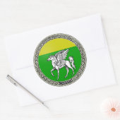 Quinn Family Arms Runder Aufkleber (Umschlag)