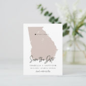 QUINN - Georgia Karte Save the Date Bewegliches He (Stehend Vorderseite)