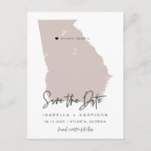 QUINN - Georgia Karte Save the Date Bewegliches He (Vorderseite)