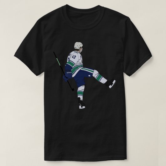 Quinn Hughes Sticker T-Shirt (Design vorne)