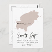 QUINN Ibiza Karte Save the Date (bewegliches Herz) (Vorne/Hinten)