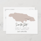 QUINN - Jamaica Karte Save the Date Bewegliches He (Vorne/Hinten)