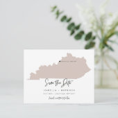 QUINN - Kentucky Karte Save the Date Bewegliches H (Stehend Vorderseite)
