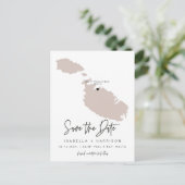 QUINN - Malta Karte Save the Date (bewegliches Her (Stehend Vorderseite)