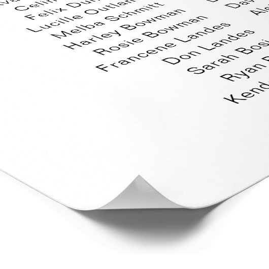 Quinn Minimal 3 Banquet Table Plan Fotolabine Poster (Ecke)