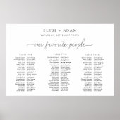 Quinn Minimal 3 Banquet Table Plan Fotolabine Poster (Vorne)